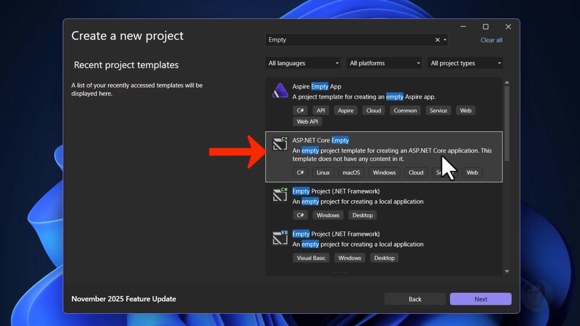 New Project Template